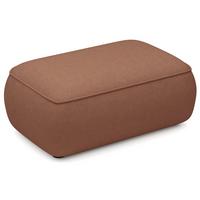POUF Ovo 1-Sitzer 100 cm - Schwarz/Kupferfarben, Kunststoff/Textil (100/44/68cm) - Selsey