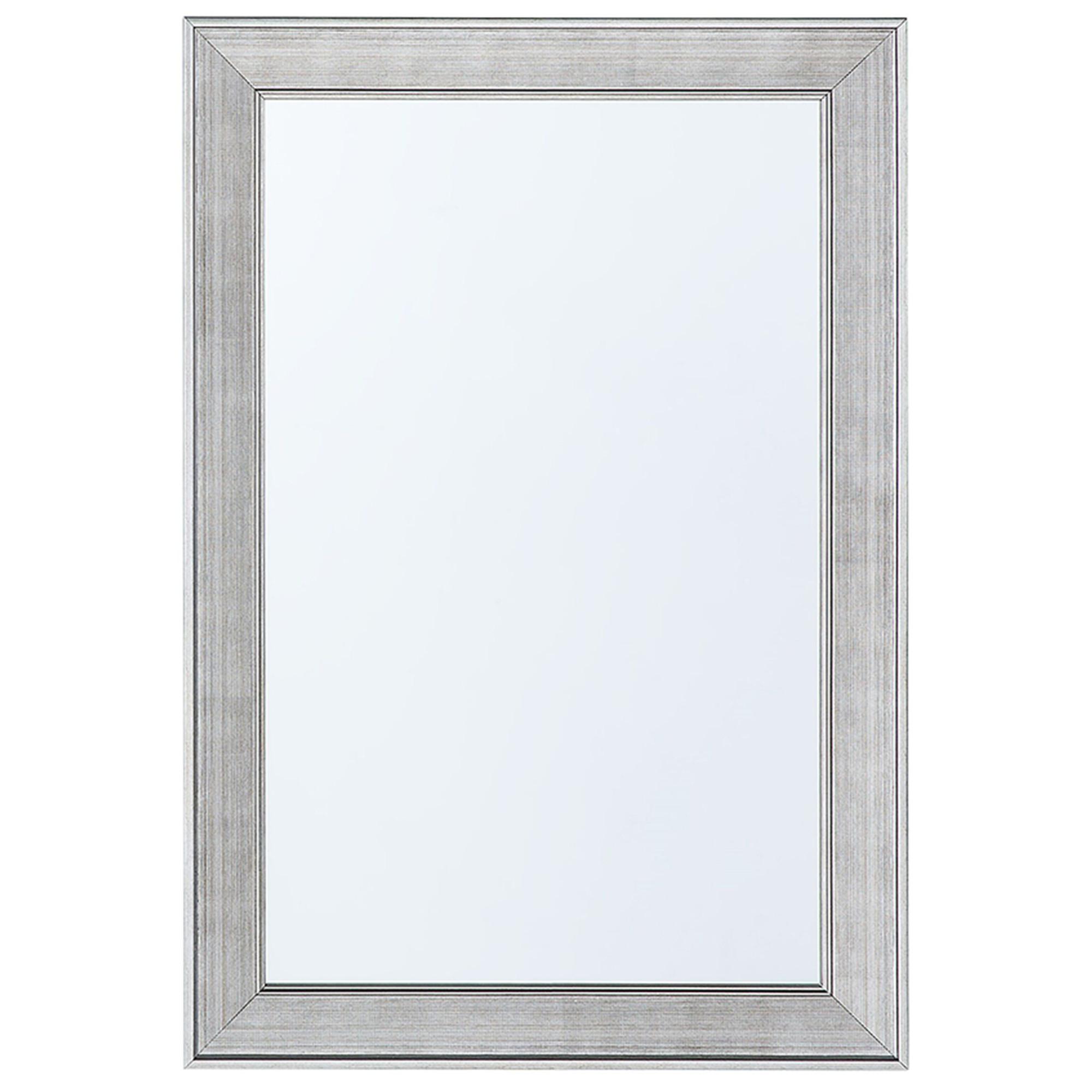 WANDSPIEGEL silber rechteckig 61/91 cm Bubry - Silberfarben, Kunststoff (61/91/3cm) - Beliani