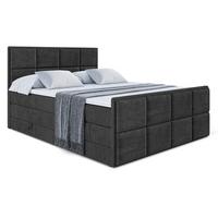 BOXSPRINGBETT NOVA-Z KING - 180 x 200 - H3/H4 - Schwarz - Schwarz, Holzwerkstoff (180/200cm) - ALTDECOR