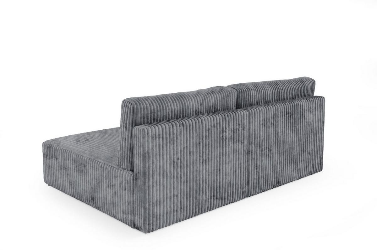 ECKSOFA Natalia Xs - Grau, Holzwerkstoff/Textil (210/149cm) - Fun Möbel