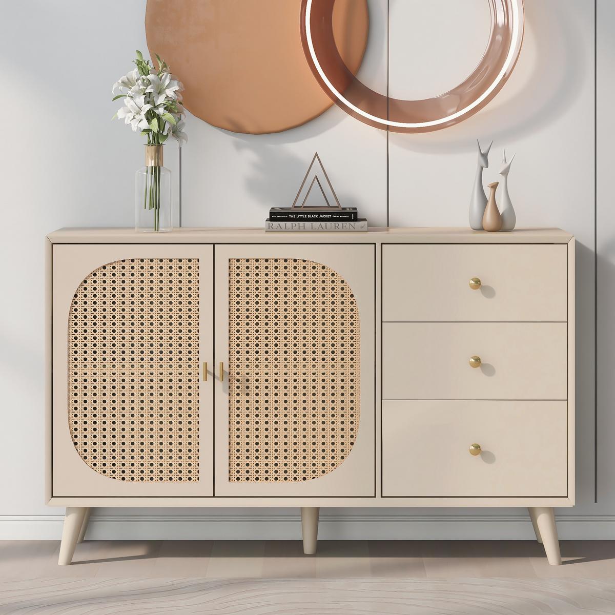 SIDEBOARD Cremeweiß 120/40/82,5 cm - Creme, Holzwerkstoff (40/83/120cm) - Urban Meuble