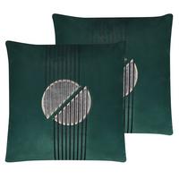 DEKOKISSEN 2er-Set Smaragdgrün 45/45 cm Ceropegia - Smaragdgrün, Textil (45/45cm) - Beliani