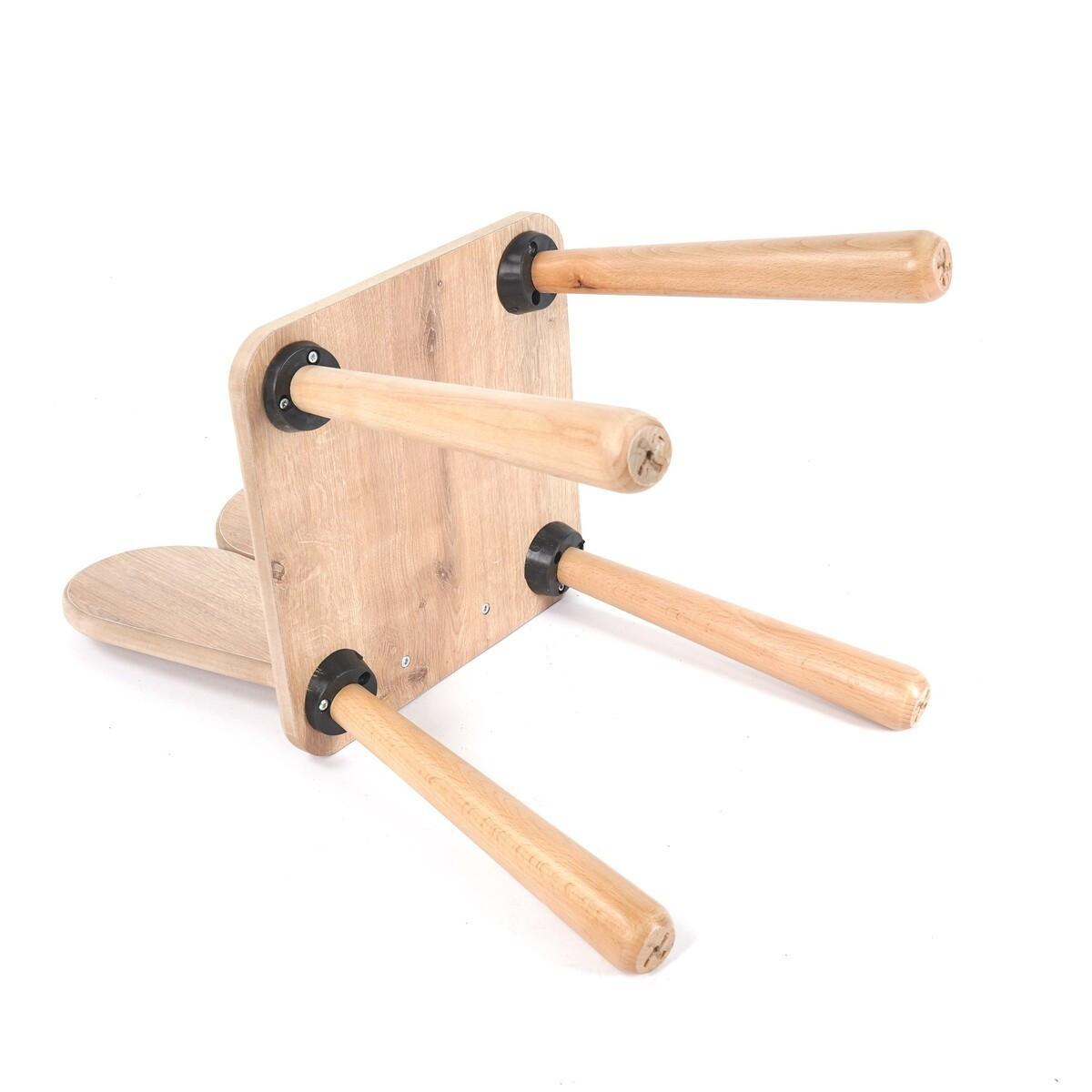 KINDERSTUHL mit bärenlehne 30/30/55 cm - Eichefarben, Holzwerkstoff (30/55/31cm) - Calicosy
