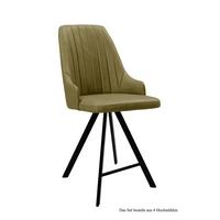 THEKENSTUHL (4er-Set) Demeter 52x108x60 Schwarz/Olivgrün - Schwarz/Olivgrün, Kunststoff (60/108/52cm) - 58aufmkessel