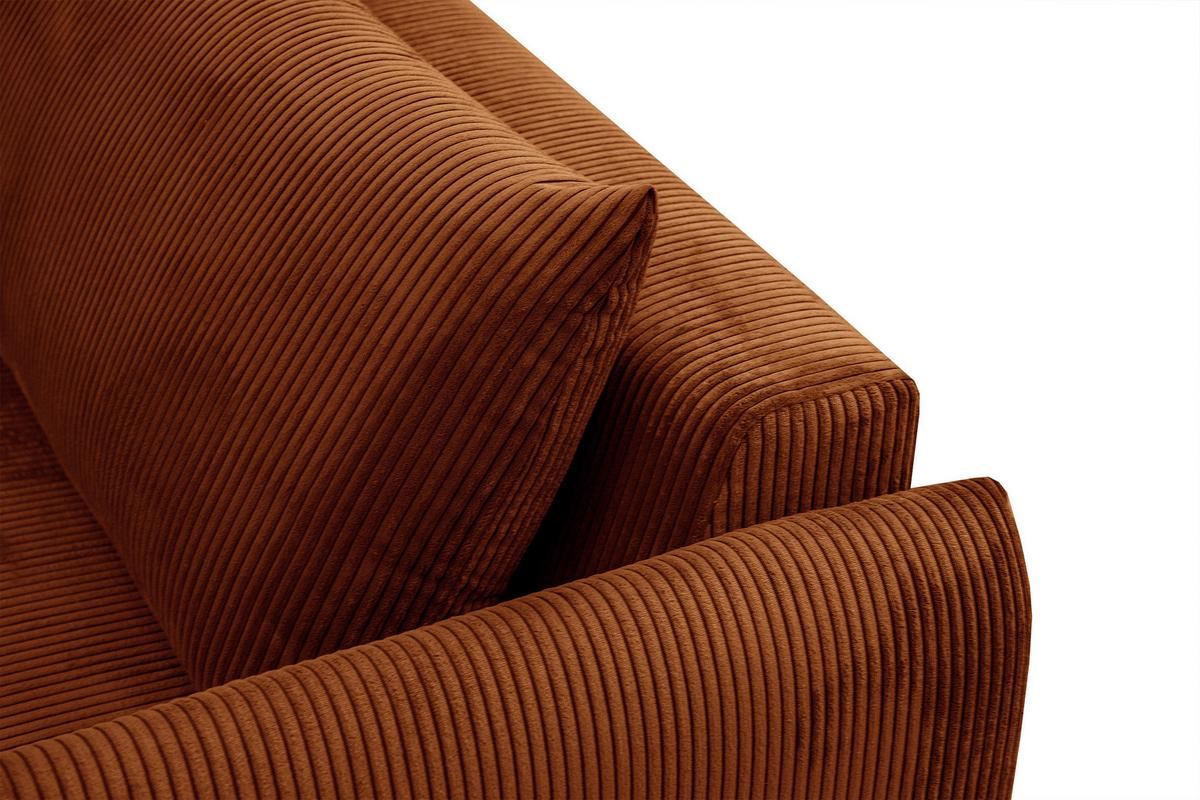 ECKSOFA TAUER 5-Sitzer, orange - Schwarz/Orange, Holzwerkstoff/Kunststoff (292/174cm) - Wozimo