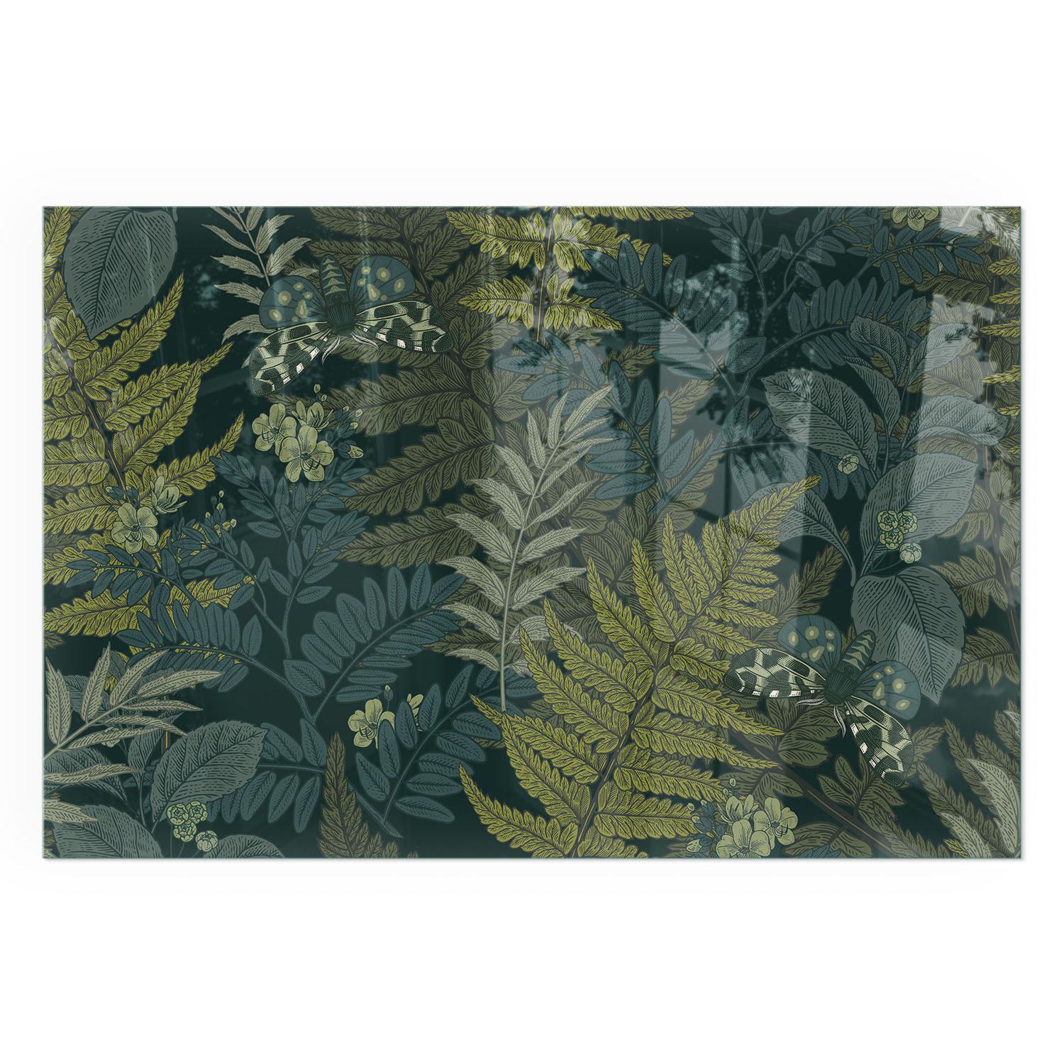 GLASPLATTE für Kamin 120x80 cm - Grün, Glas (120/80/0.4cm) - TULUP