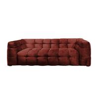 SOFA RIO Bordeaux Velvet - Bordeaux/Schwarz, Textil (282/68/105cm) - KAWOLA