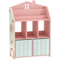 KINDER-BÜCHERREGAL MDF Vliesstoff Rosa - Rosa, Holzwerkstoff (30/91.5/62.5cm) - AIYAPLAY
