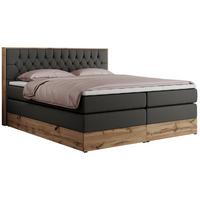 BOXSPRINGBETT AMORE KING 140/200 Dunkelgrau Kunstleder - H4 - Dunkelgrau, Holz/Textil (140/200cm) - MKS