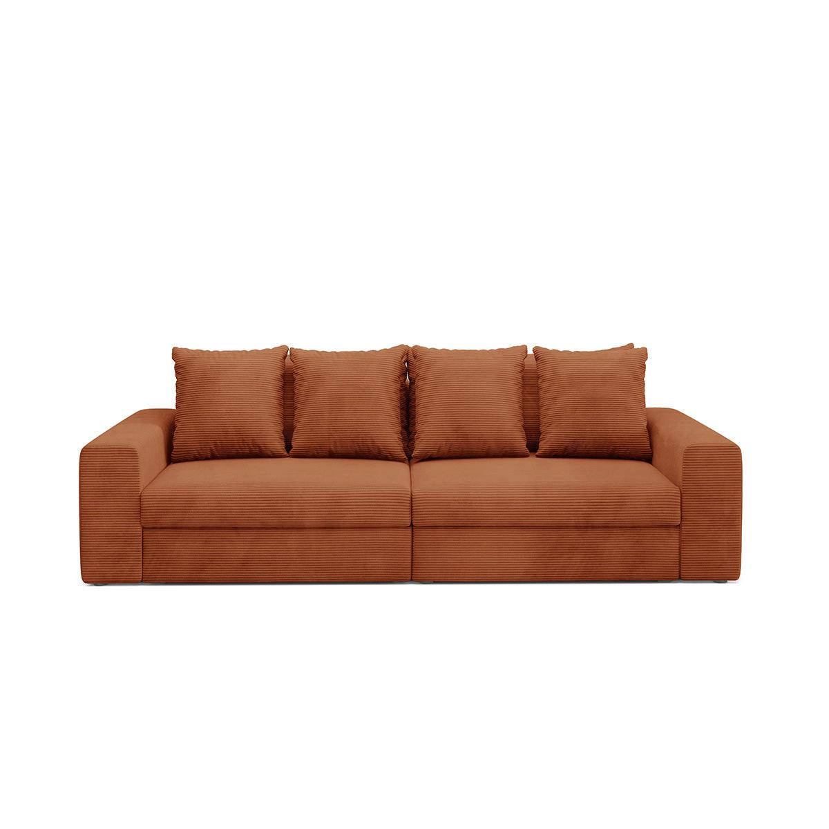 SOFA Paola 3 Sitzplätze Ziegelrot - Terracotta, Holz (272/86/120cm) - Petits-meubles