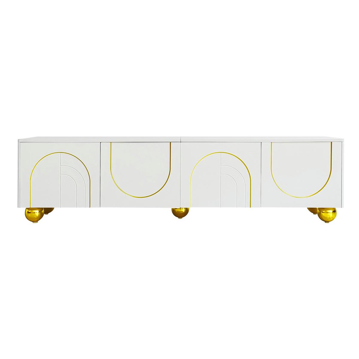 TV-SCHRANK 150 cm 2 Schubladen, 1 Schrank, Holzfarbe & Schwarz Für 60-Zoll Fernseher, Lowboard mit Kabelmanagement - Walnussfarben, Holzwerkstoff (150/44/38cm) - Urban Meuble