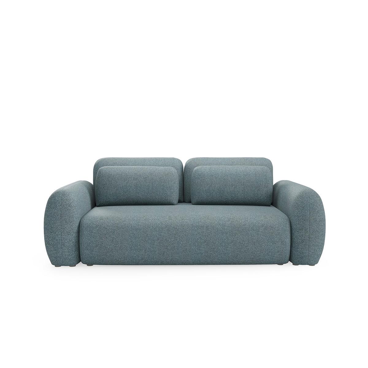 SOFA Carmela 3 Sitzplätze Blau - Blau, Holz (266/95/121cm) - Petits-meubles