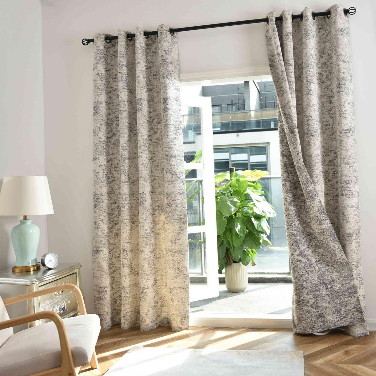 VORHANG VENEDIG HxB 245x140 cm Creme Schwarz - Creme, Textil (140/245cm) - Gardinenbox