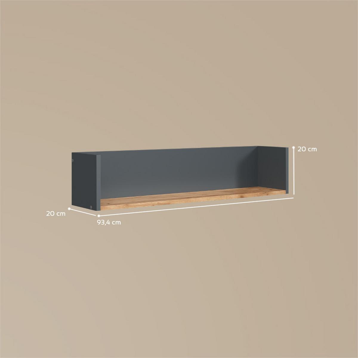 WASCHMASCHINENSCHRANK Paolina Anthrazit/Goldkraft Eiche 93.4 x 20 cm - Honigeiche/Anthrazit, Holzwerkstoff (93.4/20/20cm) - Livinity®