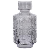 BLUMENVASE Glas grau Dikella - Grau, Glas (33cm) - Beliani