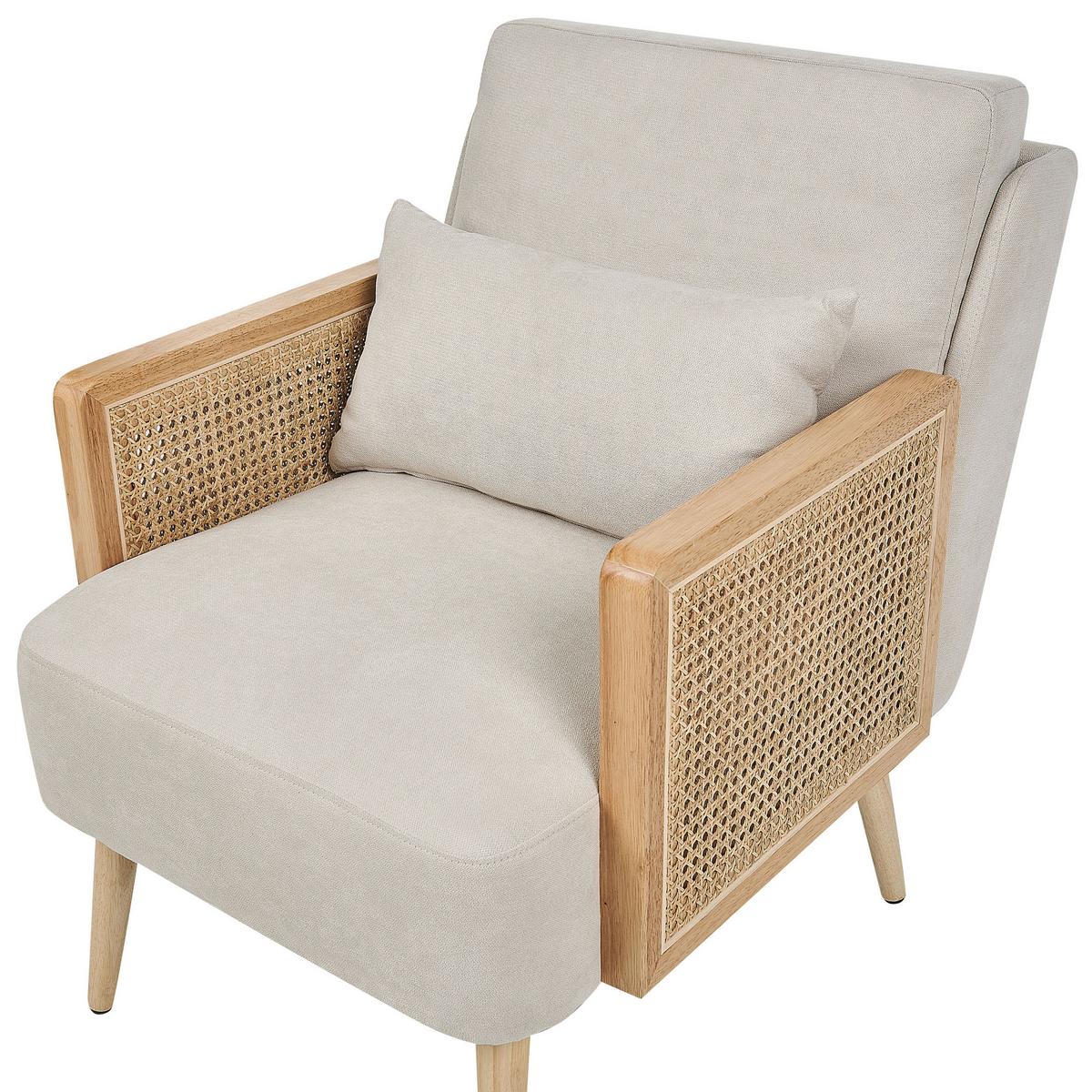 SESSEL Polsterbezug Beige Orum - Beige, Textil (60/80/78cm) - Beliani