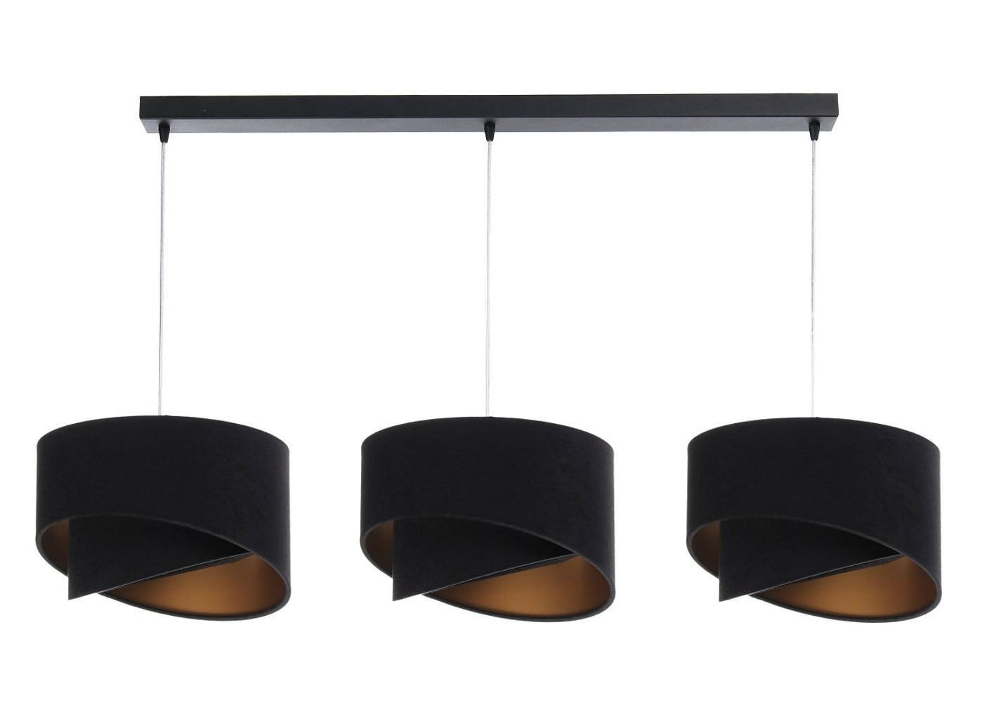 HÄNGELEUCHTE Gold 30/18 cm - Goldfarben/Schwarz, Kunststoff (30/0.3/18cm) - ONZENO