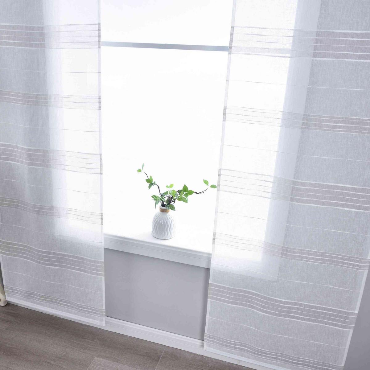 SCHIEBEVORHANG »Frankfurt« HxB 245x60 cm Taupe - Taupe, Textil (60/245cm) - Gardinenbox