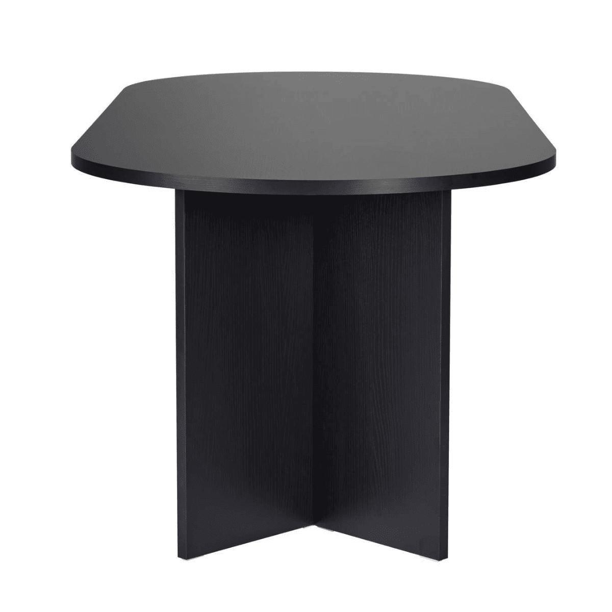 ESSTISCH mit ovaler Tischplatte L200 cm 90/200/75 cm - Eichefarben, Holzwerkstoff (96/90/75cm) - Calicosy