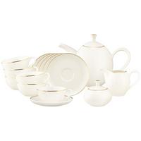 TEESERVICE Savona Goldlinie creme 15-tlg. - Creme, Keramik (2/2/2cm) - Seltmann Weiden