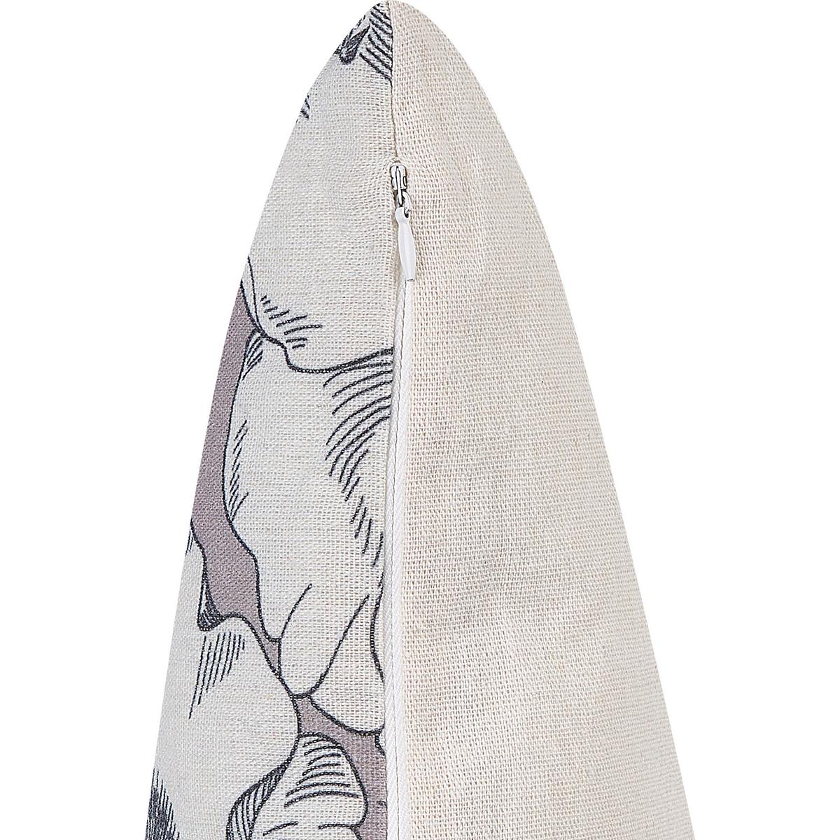 DEKOKISSEN 2er-Set Cremeweiß 45/45 cm Sophora - Ecru, Textil (45/45cm) - Beliani