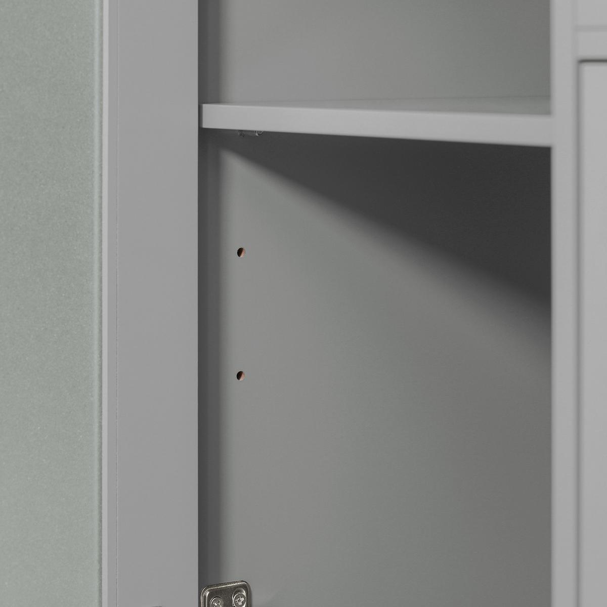 MIKROWELLENSCHRANK Grau - Grau, Holzwerkstoff (89/89/40cm) - SoBuy