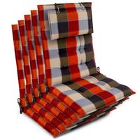 HOCHLEHNER Sun-HL 119x50x8cm Orange-Beige-Kariert (5tlg) - Orange, Textil (50/120cm) - Beautissu 
