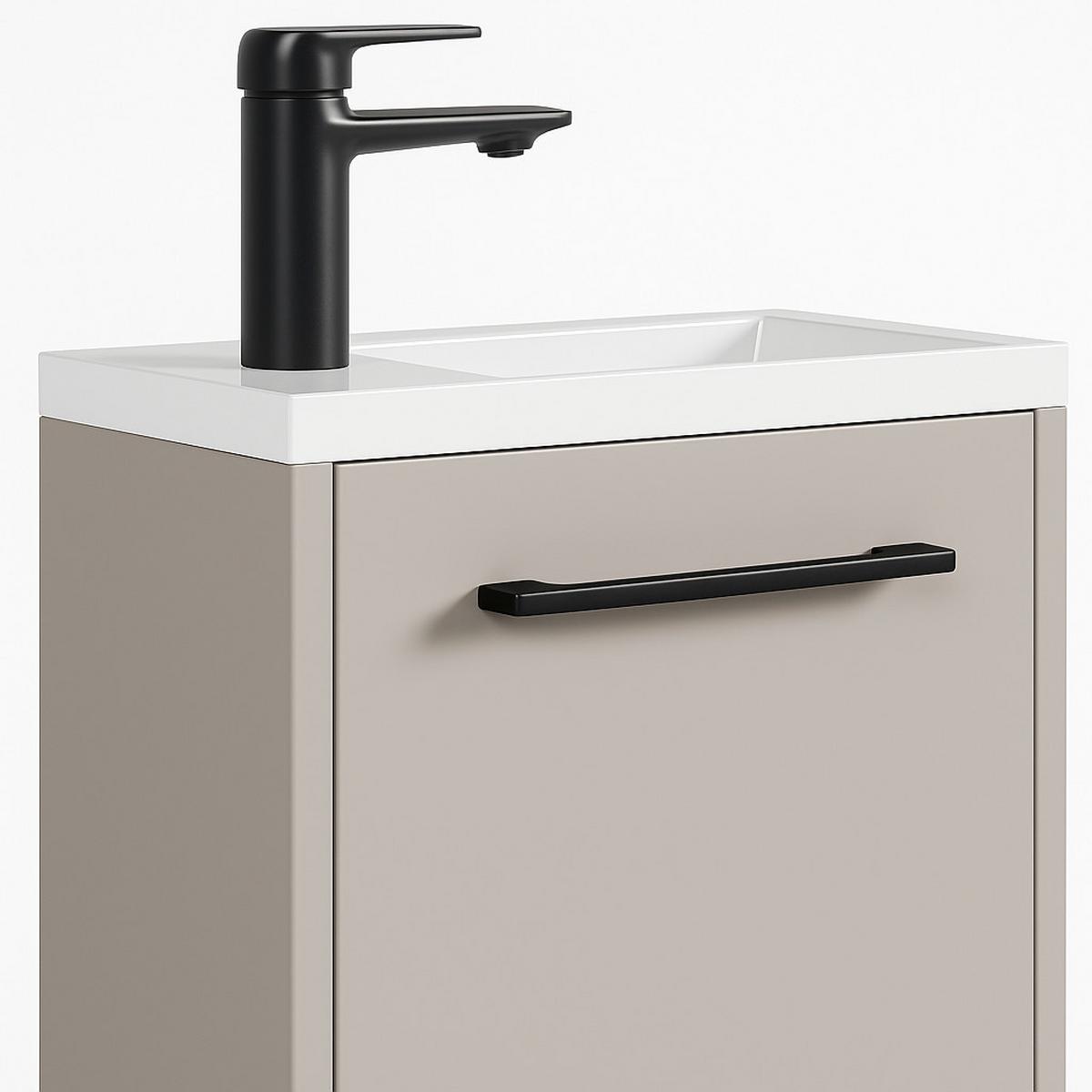GÄSTE-WC-MÖBELSET Florence 2 Teile Cashmere - 40 x 22 x 50 cm - Kaschmir, Holz (40/50/22cm) - Badplaats