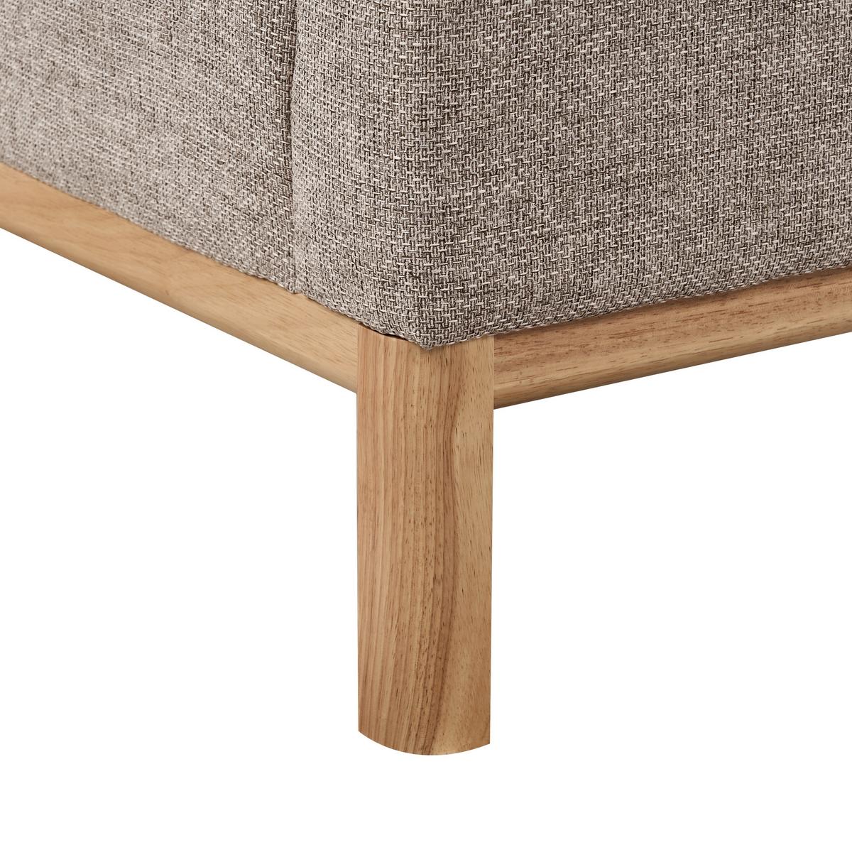ECKSOFA 3-Sitzer Stoff Hellbraun linksseitig Sosjo - Hellbraun, Textil (251/132cm) - Beliani