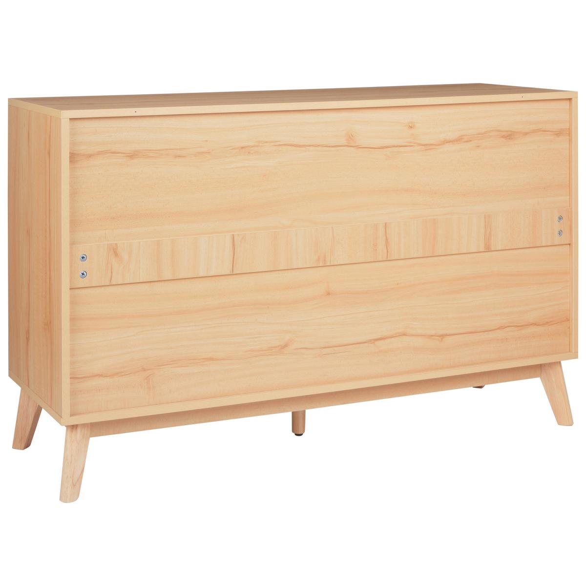 KOMMODE mit 6 Schubladen Hellbraun Sardis - Braun, Holz/Holzwerkstoff (120/75/40cm) - Beliani
