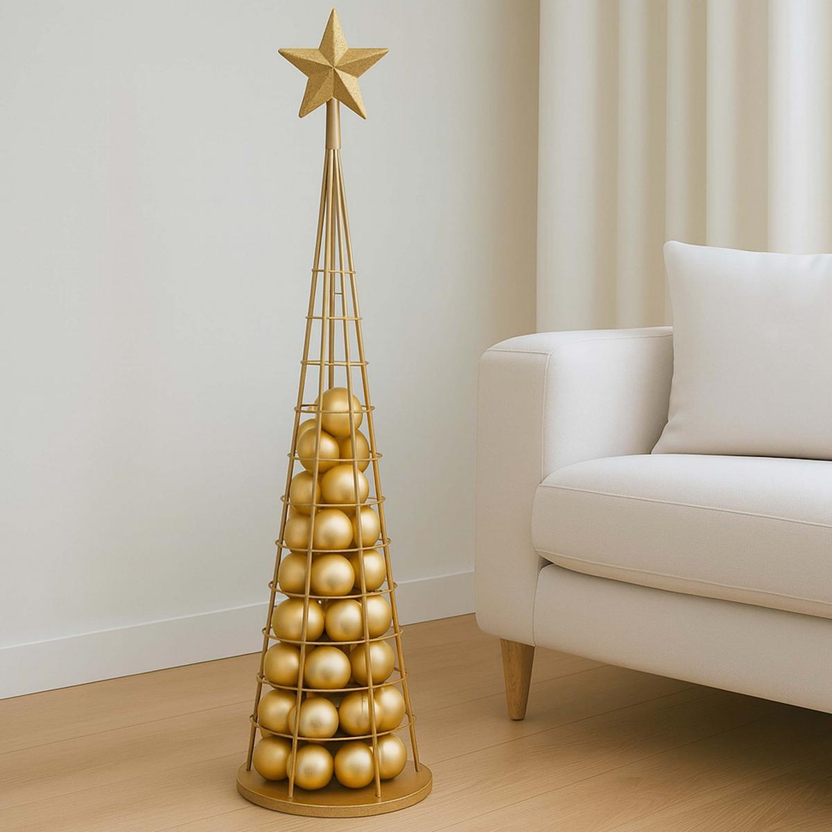 DEKO-BAUM Gold - Goldfarben, Metall (30/115cm) - MCW
