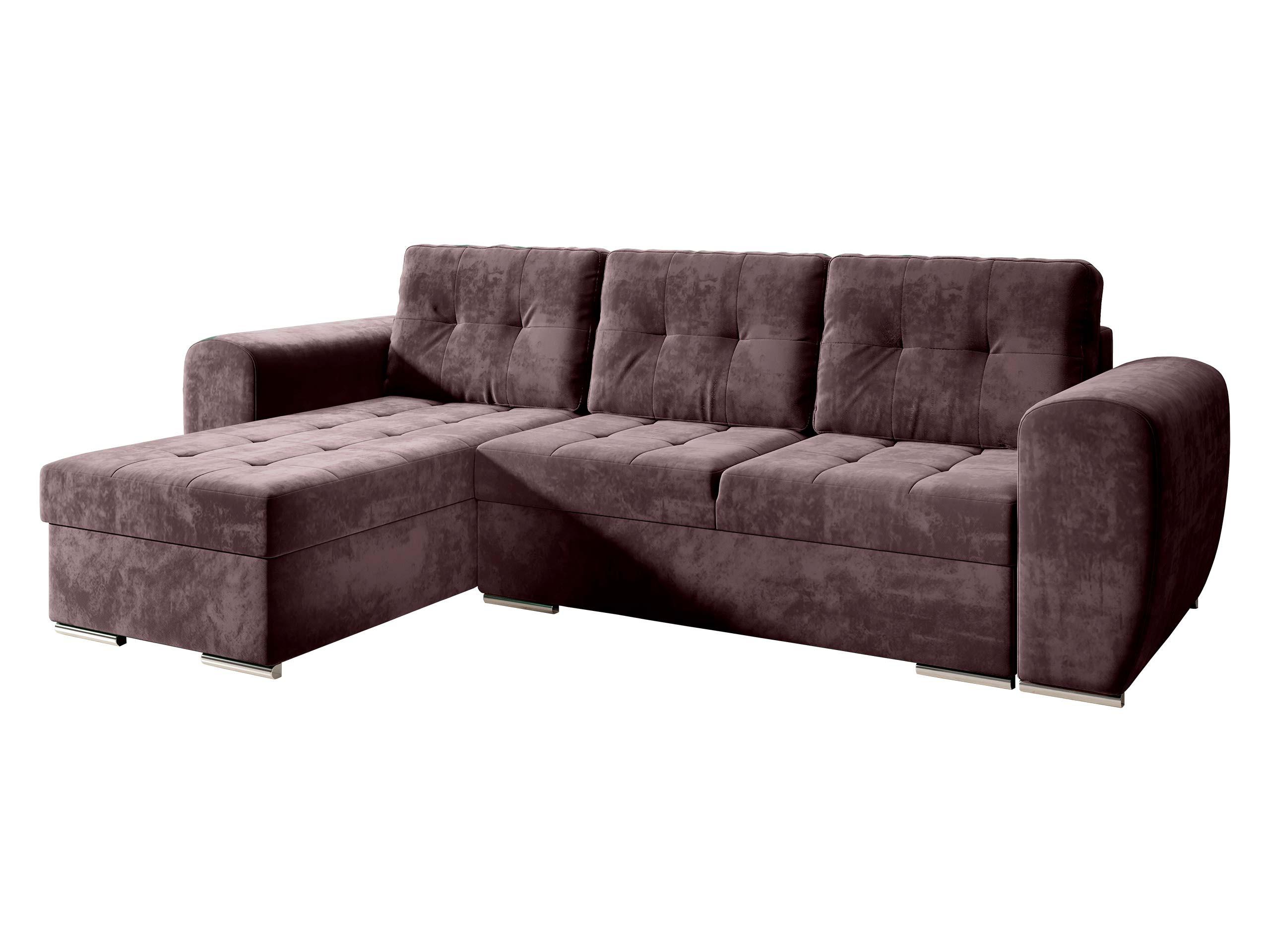ECKSOFA Bari - Violett/Silberfarben, Holz/Textil (256/157cm) - MIRJAN24