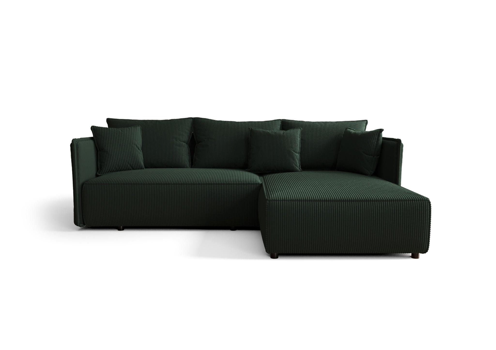 ECKSOFA Evora - Grün, Holzwerkstoff/Textil (245/185cm) - Fun Möbel