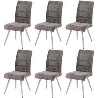 ESSZIMMERSTUHL Grau 6er-Set - Grau, Textil (68/97/64cm) - MCW