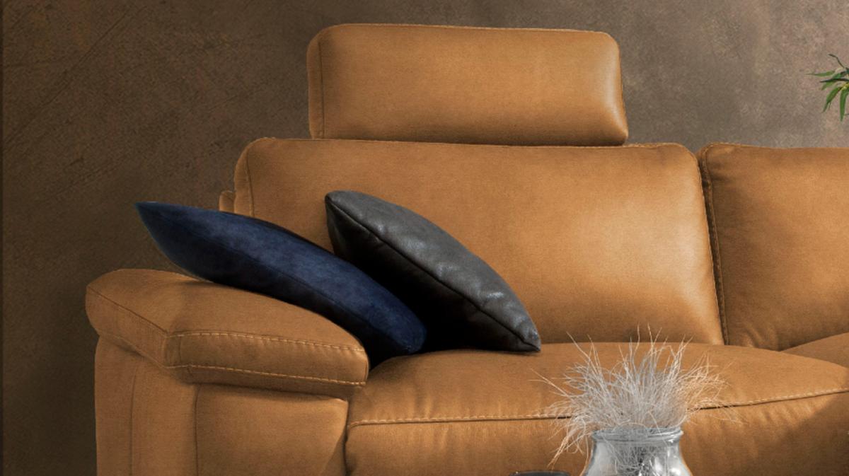 ECKSOFA MOTORISCHER RELAXFUNKTION LOLA Braun Webstoff Relaxfunktion - Schwarz/Braun, Textil (233/178cm) - KAWOLA