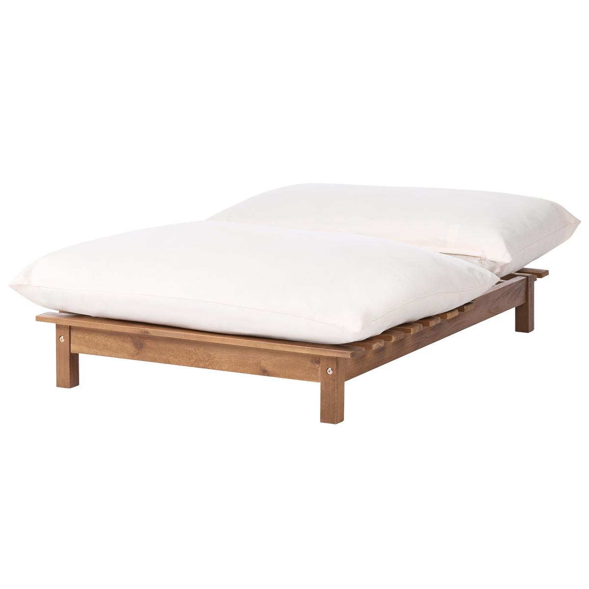 SONNENLIEGE Braun Suno - Hellbraun/Beige, Holz (85/61/117cm) - Beliani