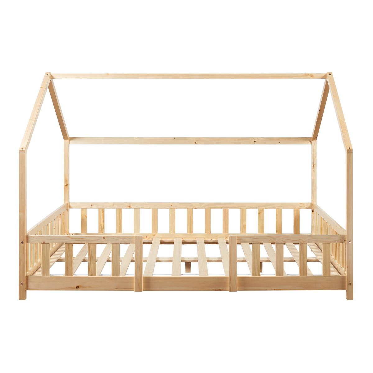 HAUSBETT Sisimiut - Naturfarben, Holz (140/200cm) - [en.casa]