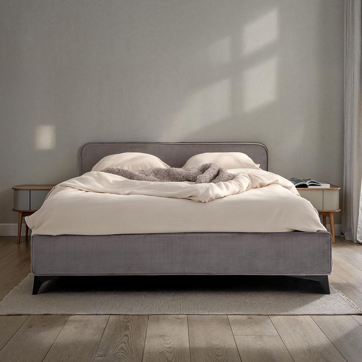 POLSTERBETT LAVORO 140X200 CM - Grau, Textil (140/200cm) - IDIMEX