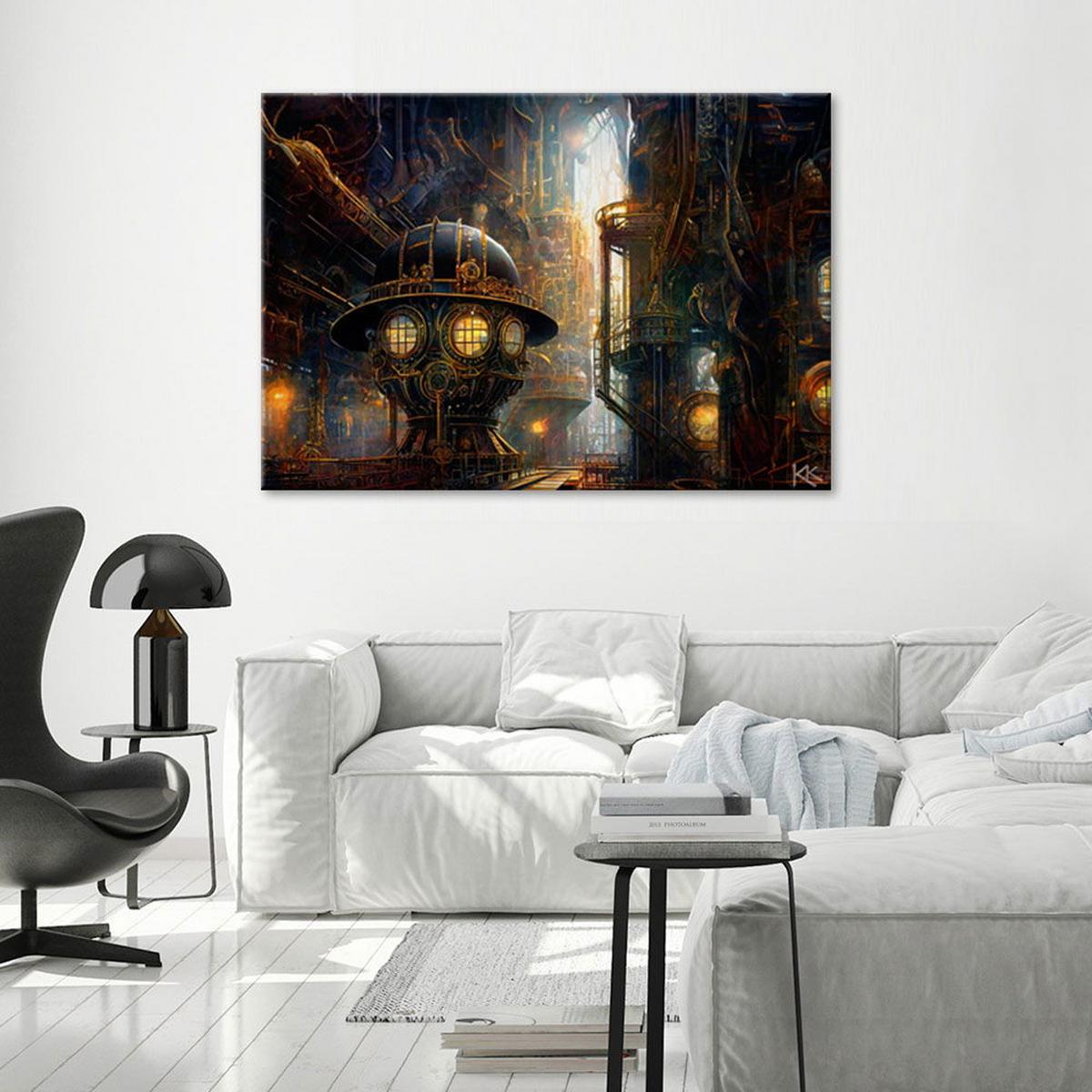 KUNSTDRUCK Gold 60/40 cm - Goldfarben, Textil (60/40cm) - KUNSTLOFT