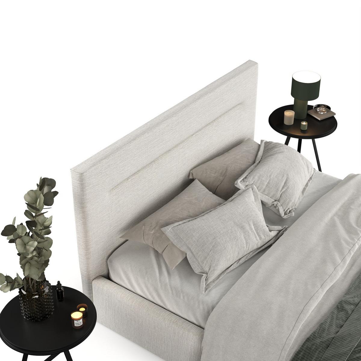 POLSTERBETT Liline 140/200 cm Beige im Inari Stoff - Beige/Schwarz, Holz/Holzwerkstoff (140/200cm) - AltaBeds