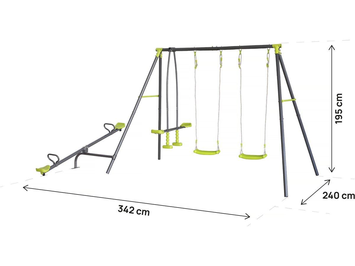 KLETTERGERÜST AUS STAHL basile Grün - Grün, Metall (240/195/342cm) - Habitat Garten