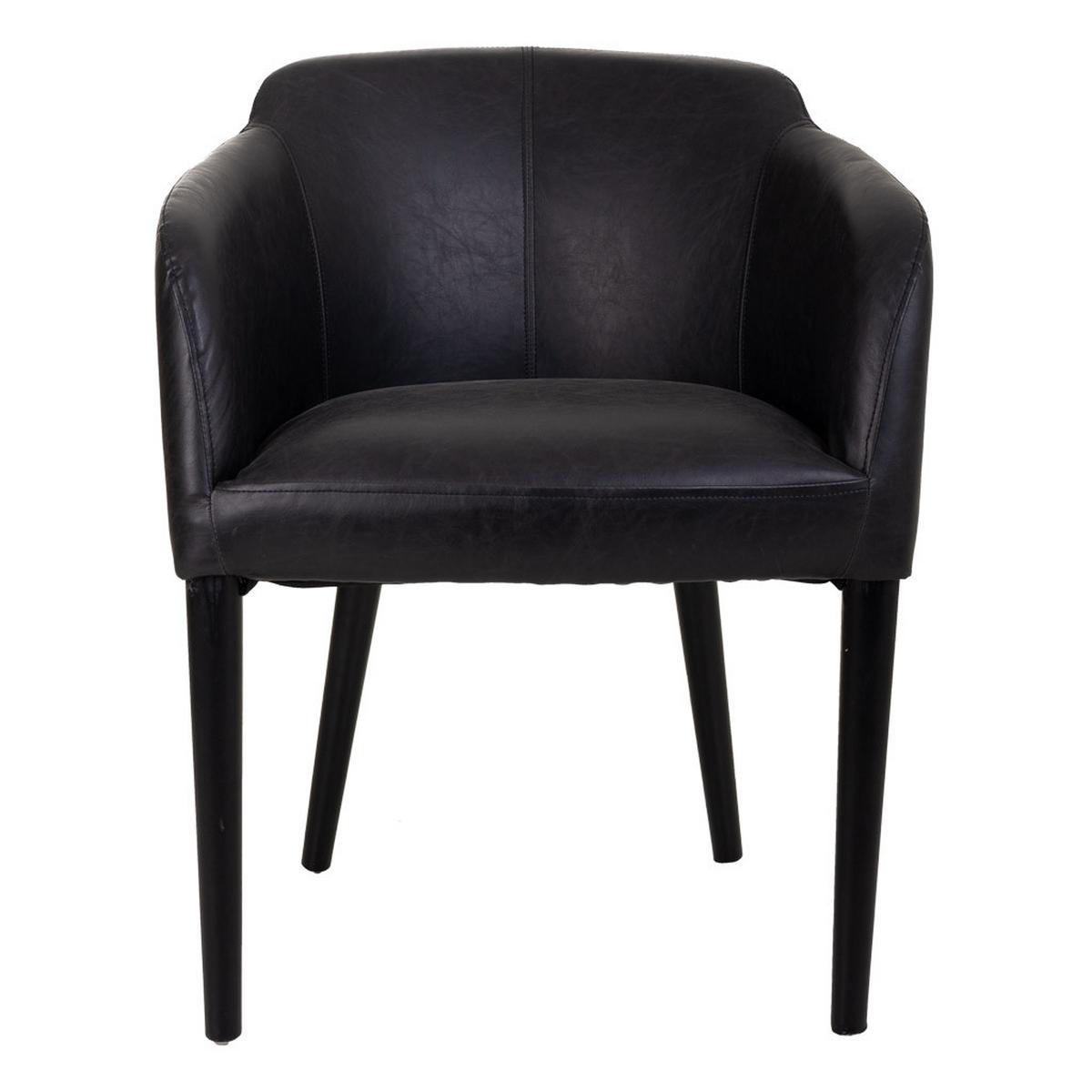 SESSEL aus Holz 62x60x82 cm - Schwarz, Holz (62/82/60cm) - Wanderlust