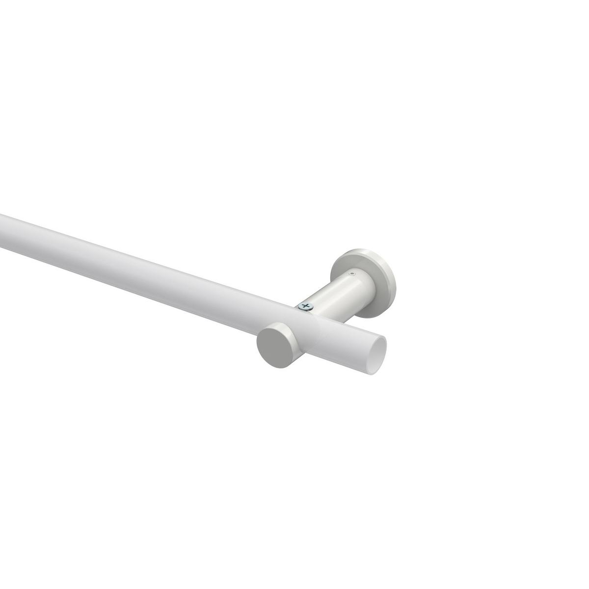 TRÄGER FÜR GARDINENSTANGEN 20 mm Ø, Platon 1-läufig, Weiß - Weiß, Metall (9/4/4cm) - INTERDECO