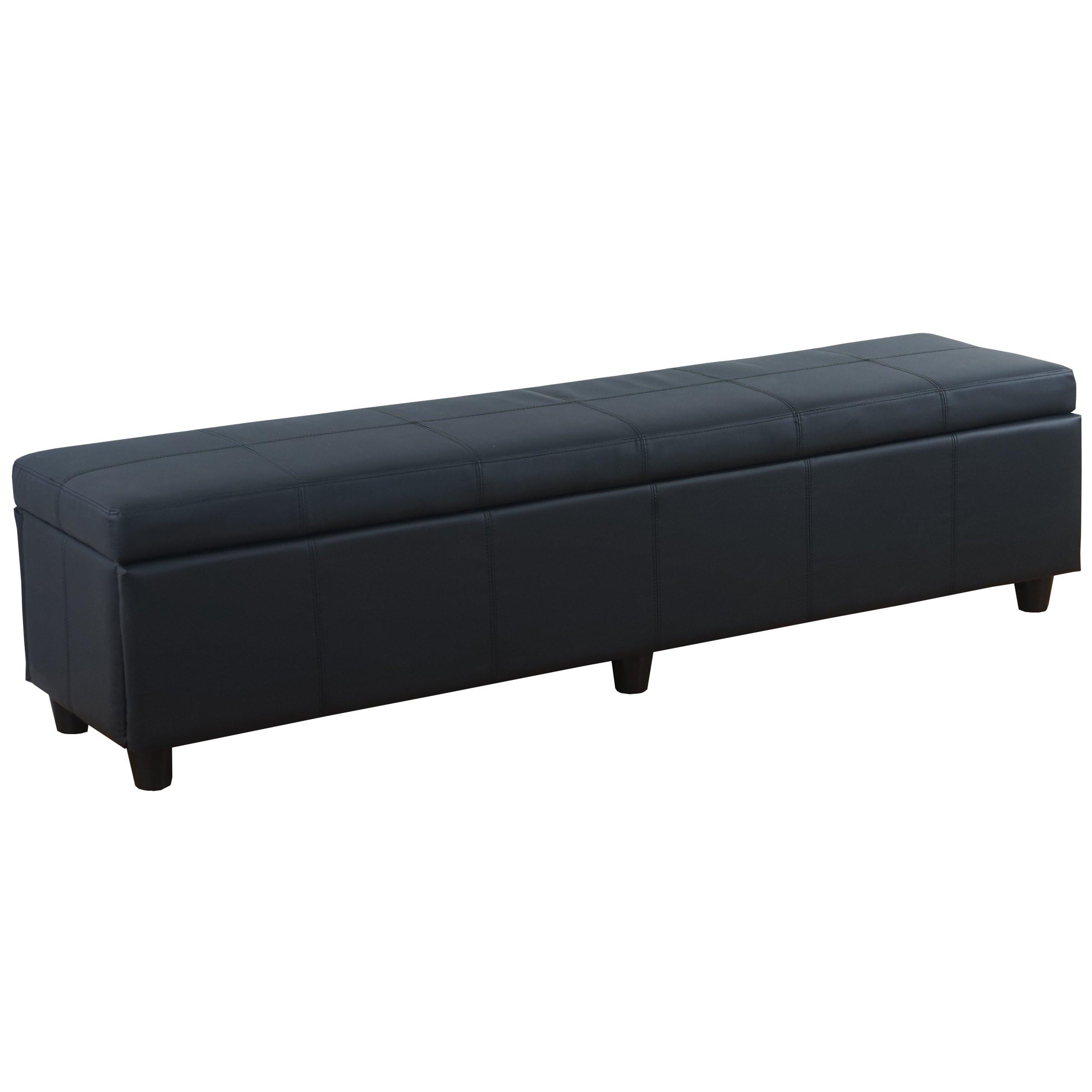 SITZBANK MIT AUFBEWAHRUNG XXL Schwarz, Anthrazit - Anthrazit/Schwarz, Textil (180/45/45cm) - MCW