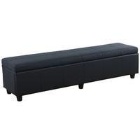 SITZBANK MIT AUFBEWAHRUNG XXL Schwarz, Anthrazit - Anthrazit/Schwarz, Textil (180/45/45cm) - MCW