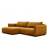 ECKSOFA TAUER 5-Sitzer, honig - Schwarz/Honig, Holzwerkstoff/Kunststoff (174/292cm) - Wozimo