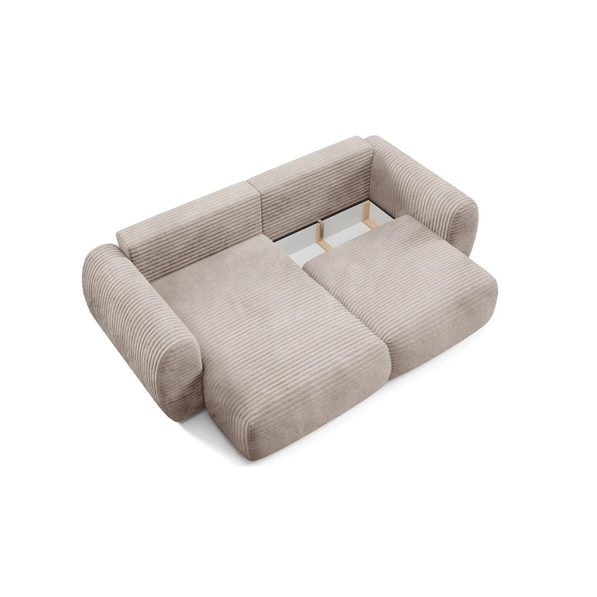 ECKSOFA Camilla 3 Sitzplätze Taupe - Taupe, Holz (270/165cm) - Petits-meubles