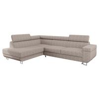 ECKSOFA Fonti Cord, Seite: Links - Naturfarben, Holz/Textil (253/188cm) - MIRJAN24