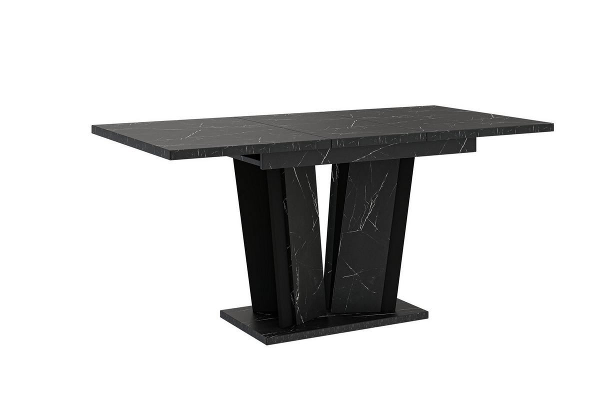 ESSTISCH SAMAR Ausziehbar 120 - 160 / 80 x 76 cm - Hellgrau/Schwarz, Holz (120/80/76cm) - MASSENO