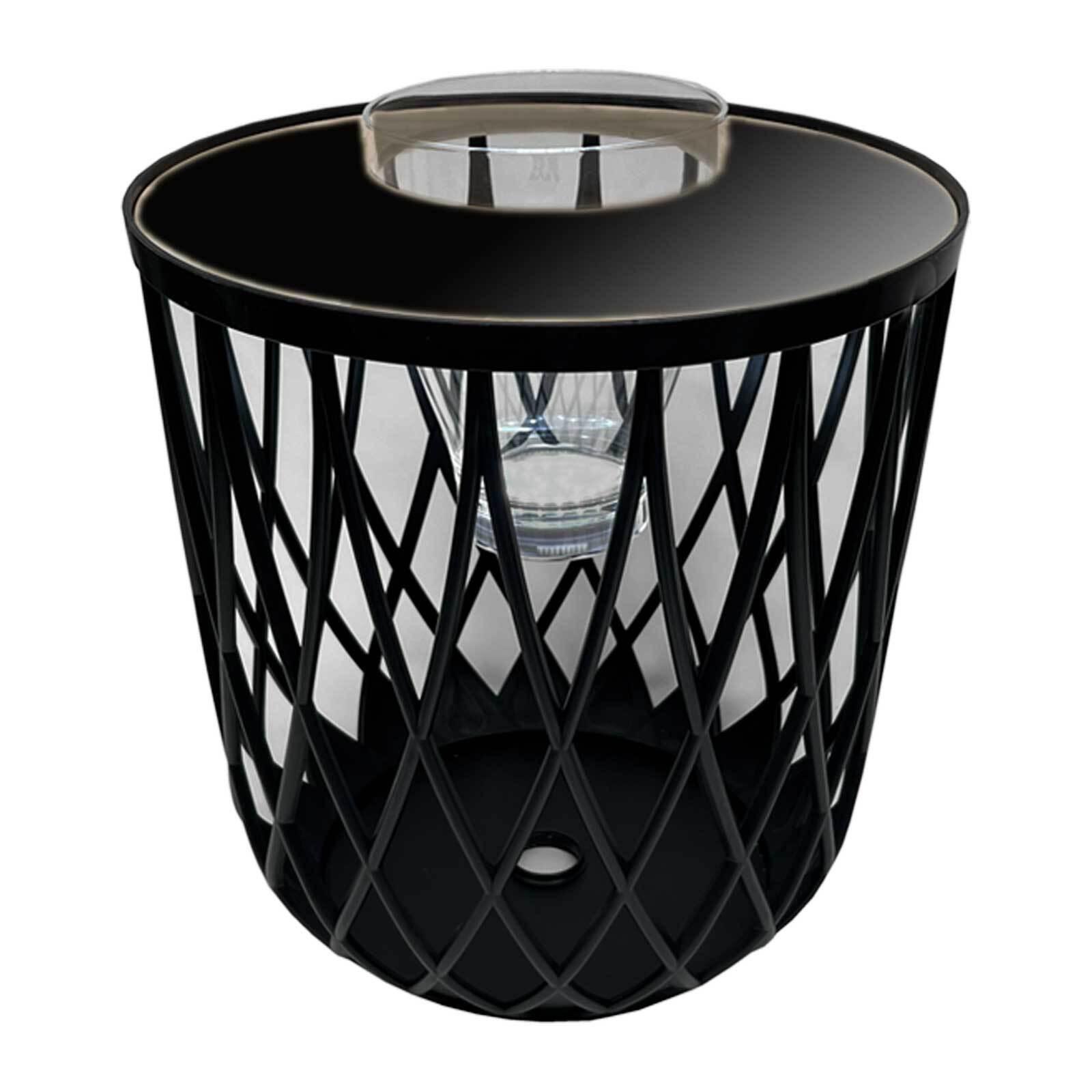 4-IN-1 LOUNGETISCH MIT ACRYL-WEINKÜHLER Dubai schwarz 45 cm - Schwarz, Kunststoff (45/45/45cm) - COOTAB Cooler Table